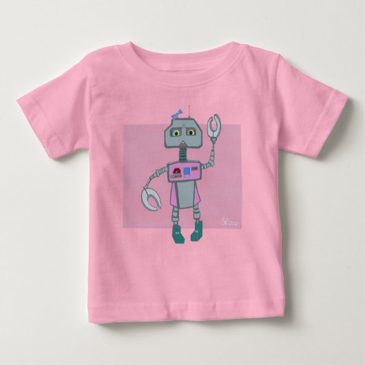 T-shirt Pour Bébé Roberta Robot habille des arcs (Devant)
