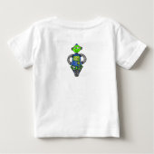T-shirt Pour Bébé Robot Arnie, bleu et vert (Dos)