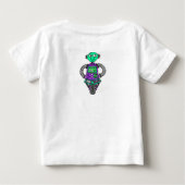 T-shirt Pour Bébé Robot Arnie, violet et vert (Dos)