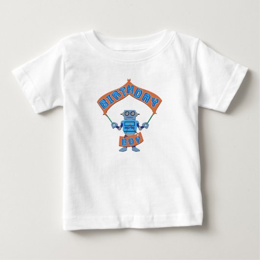 T-shirt Pour Bébé Robot Boy Birthday (Devant)