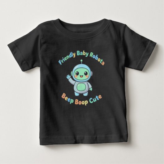 T-shirt Pour Bébé Robot Confort Coton (Devant)