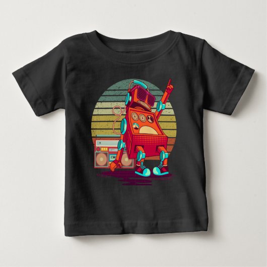 T-shirt Pour Bébé Robot dansant (Devant)