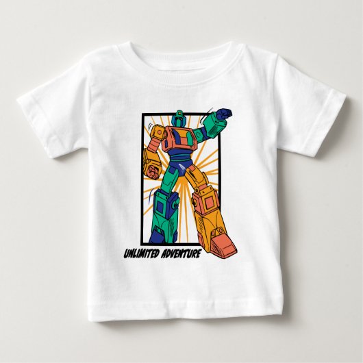 T-shirt Pour Bébé Robot de guerrier géant : Aventure illimitée (Devant)