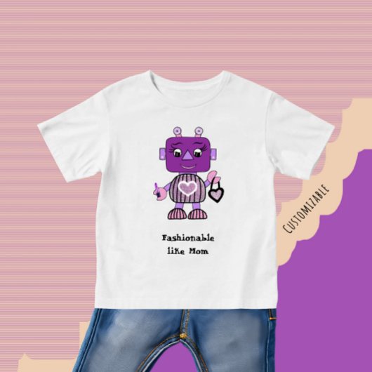 T-shirt Pour Bébé Robot élégant 