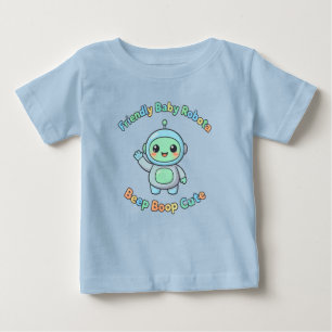 T-shirt Pour Bébé Robot en Coton Confortable