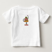 T-shirt Pour Bébé Robot Frankie, orange sur blanc (Dos)