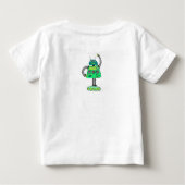 T-shirt Pour Bébé Robot Frankie, vert sur blanc (Dos)