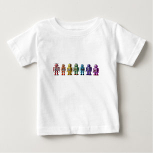T-shirt Pour Bébé Robots arc-en-ciel