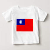T-shirt Pour Bébé ROC Taïwan - drapeau taiwanais - 中華民國國旗 - 青天白日滿地紅 (Devant)