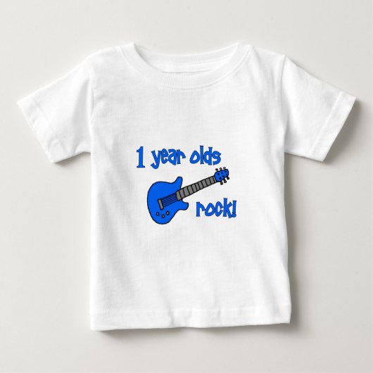 T-shirt Pour Bébé roche de 1 ans ! Le ęr anniversaire du bébé (Devant)