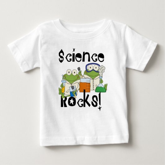 T-shirt Pour Bébé Roches de la Science de grenouilles (Devant)