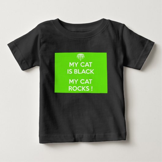 T-shirt Pour Bébé Roches du chat noir (Devant)