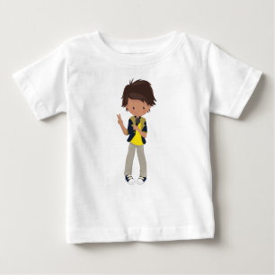 T-shirt Pour Bébé Rock Boy, Latino Boy, Microphone, Chanteur de grou