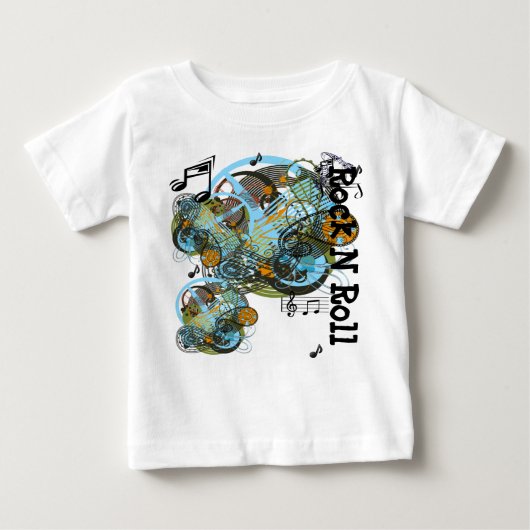 T-shirt Pour Bébé Rock N Roll (Devant)