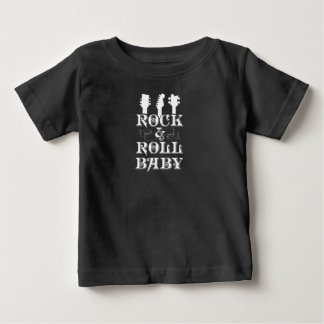 T-shirt Pour Bébé Rock & Roll Baby Guitar Kid Music Band Rocker