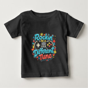 T-shirt Pour Bébé Rocking to a different Tune Gaming Pad Autism