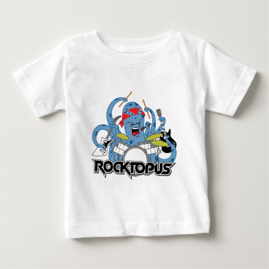 T-shirt Pour Bébé Rocktopus (Devant)