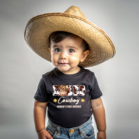 Rodeo Cowboy vache motif 1er anniversaire assorti