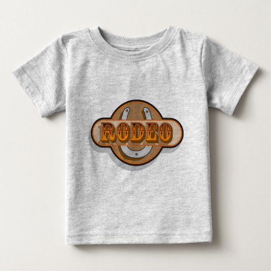 T-shirt Pour Bébé Rodeo Horseshoe (Devant)