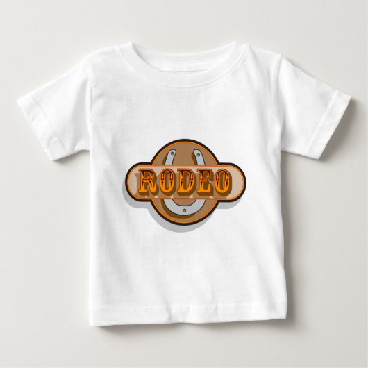 T-shirt Pour Bébé Rodeo Horseshoe (Devant)