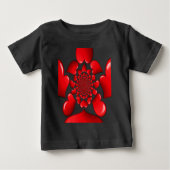 T-shirt Pour Bébé Romantique Red Hearts Art Motif Imprimer (Devant)