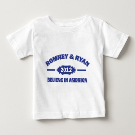 T-shirt Pour Bébé Romney et Ryan Believe (Devant)