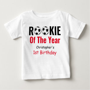 T-shirt Pour Bébé Rookie Soccer 1er anniversaire
