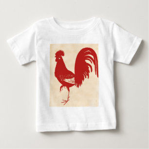 T-shirt Pour Bébé Rooster rouge