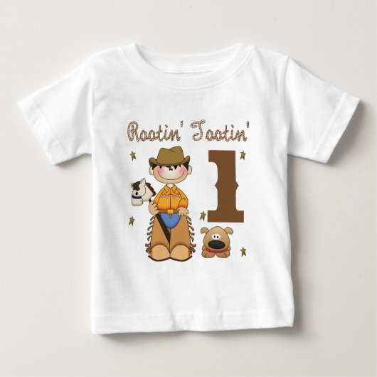 T-shirt Pour Bébé Rootin Tootin Cowboy 1 (Devant)