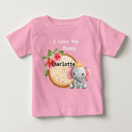 T-shirt Pour Bébé Rose (Devant)