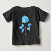 T-shirt Pour Bébé Rose bleu brûlant (Devant)