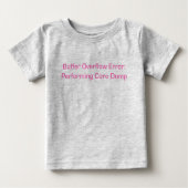 T-shirt Pour Bébé Rose Buffer Overflow (Devant)