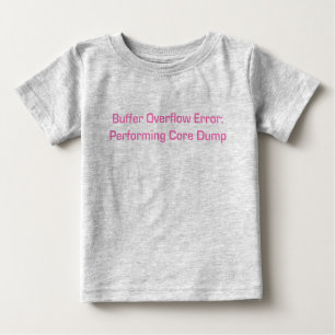 T-shirt Pour Bébé Rose Buffer Overflow