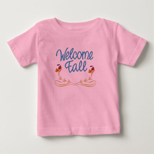 T-shirt Pour Bébé Rose d'automne (Devant)