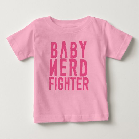 T-shirt Pour Bébé Rose de Nerdfighter de bébé (Devant)