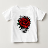 T-shirt Pour Bébé Rose Endurcie (Devant)