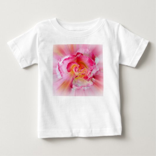 T-shirt Pour Bébé rose jaune rose (Devant)