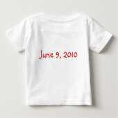 T-shirt Pour Bébé Rose jaune rouge (Dos)