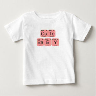 T-shirt Pour Bébé Rose rose mûre bébé élément de table périodique