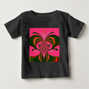 T-shirt Pour Bébé Rose rouge or vert