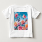 T-shirt Pour Bébé Roses Vibrantes de Rêve (Dos)