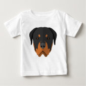 T-shirt Pour Bébé Rottweiler de bébé (Devant)
