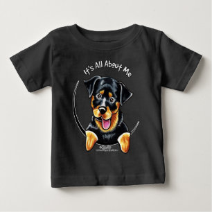T-shirt Pour Bébé Rottweiler son tout environ je