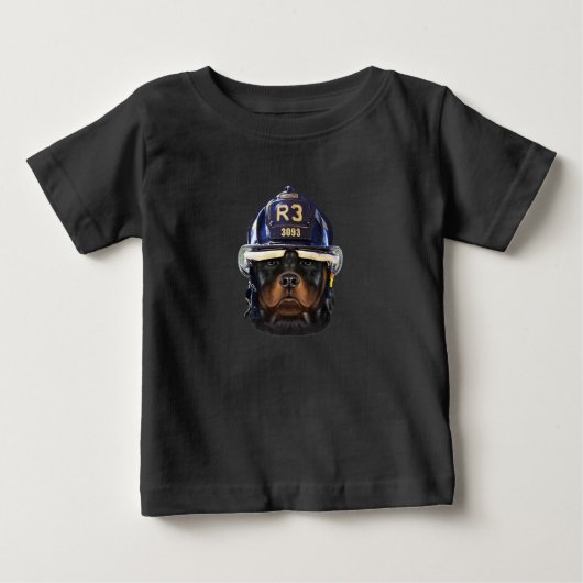 T-shirt Pour Bébé rotweiler dowearfirefighter helpremium (Devant)