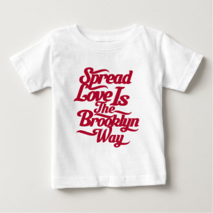 T-shirt Pour Bébé Rouge d'amour de Brooklyn
