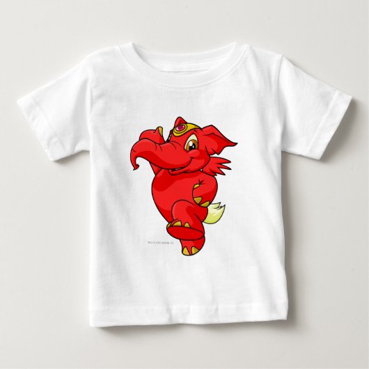 T-shirt Pour Bébé Rouge d'Elephante (Devant)