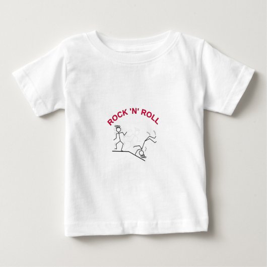 T-shirt Pour Bébé Rouleau Rock 'N' (Devant)