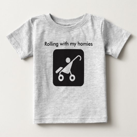 T-shirt Pour Bébé Rouler avec ma chemise d'amis (Devant)
