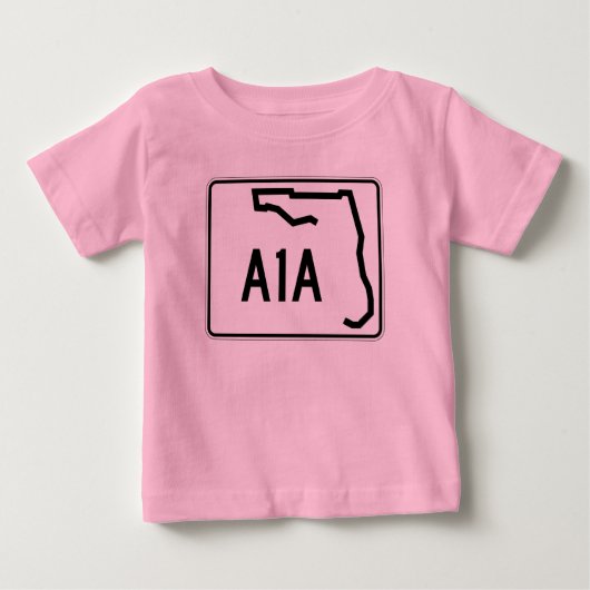 T-shirt Pour Bébé Route d'État de Floride A1A (Devant)