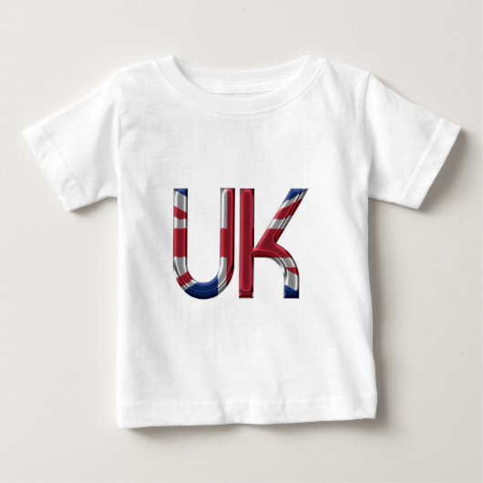 T-shirt Pour Bébé Royaume-Uni Union Jack British Drapeau Typographie (Devant)